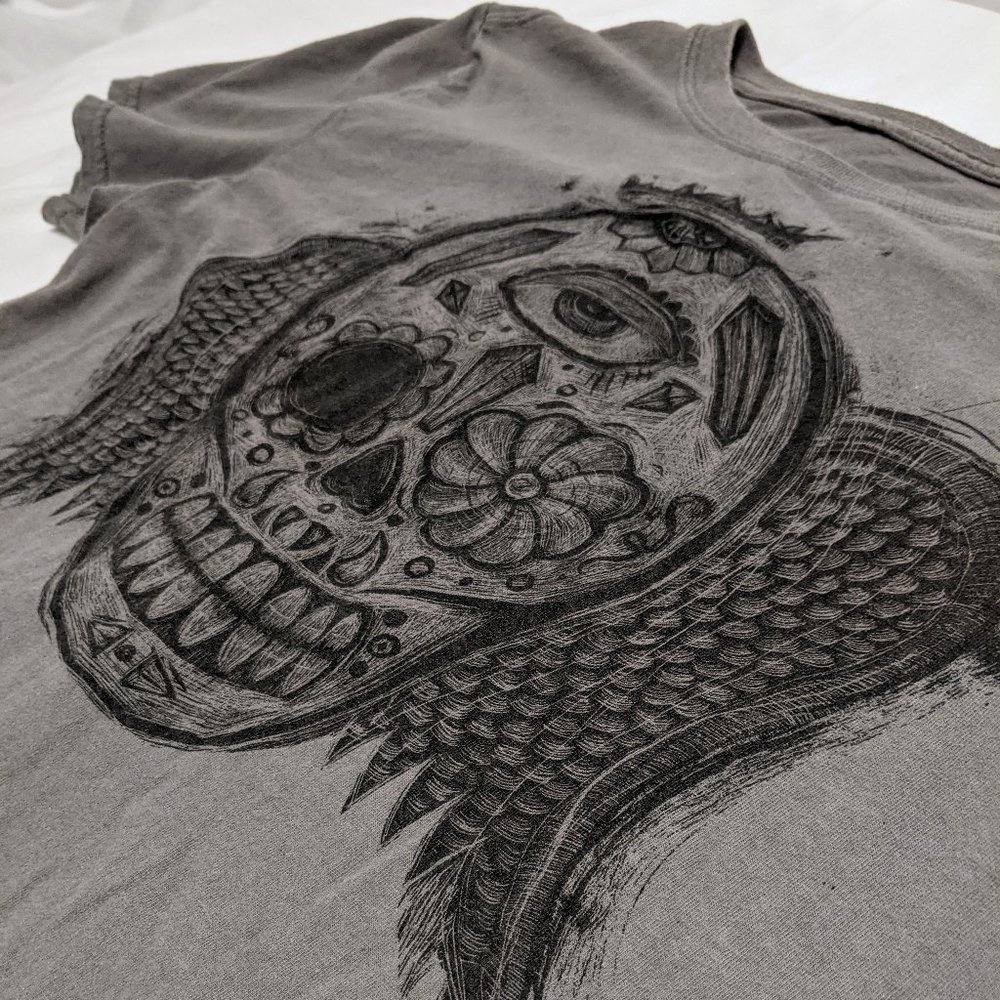 Candy Skull T-shirt by Dan Grzeca